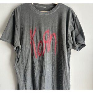 KORN Band Medium/Large T-Shirt Hot Topic Distressed SEE MEASUREMENTS No Tag